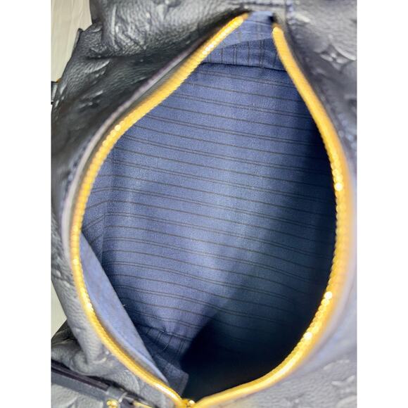 Louis Vuitton Monogram Empreinte Satchel Navy Leather Gold Hardware – Large - Picture 9 of 13